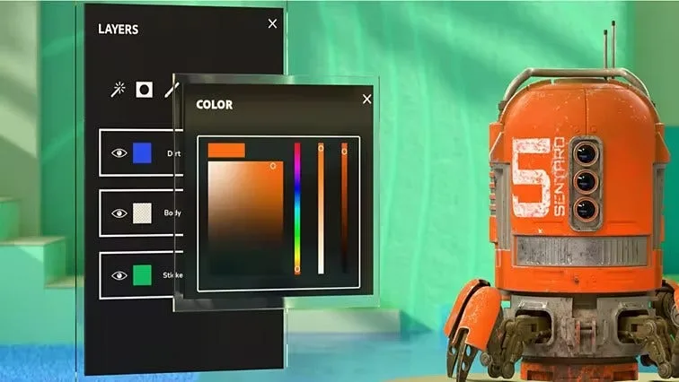 Substance 3D Painter 的圖層與顏色面板