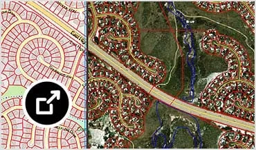 AutoCAD 視埠中顯示的三種地圖型式