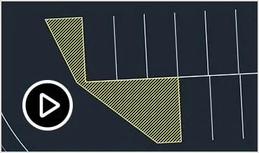 影片：AutoCAD 中 HATCH 指令改善功能的展示