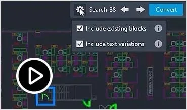 影片：在 AutoCAD 中的「智慧圖塊：搜尋和轉換」功能展示